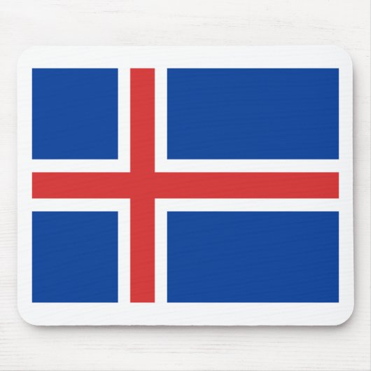 Tapis De Souris Drapeau de l'Islande (Devant)