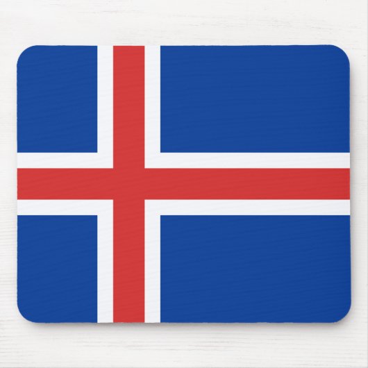 Tapis De Souris Drapeau de l'Islande (Devant)