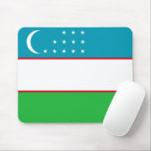 Tapis De Souris Drapeau de l'Ouzbékistan (Avec souris)