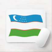 Tapis de souris Drapeau de l'Ouzbékistan (Avec souris)