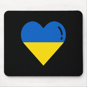 Tapis De Souris Drapeau de l'Ukraine Cœur Racines Vacances Ukraini