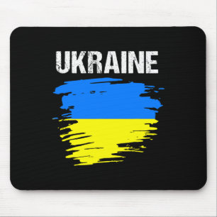 Tapis De Souris Drapeau de l'Ukraine de style grunge vintage 
