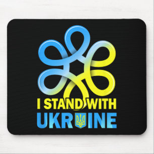 Tapis De Souris Drapeau de l'Ukraine Soutenez l'Ukraine Anti-Pouti