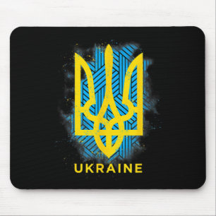 Tapis De Souris Drapeau de l'Ukraine Symbole Amour Paix et Bonne C