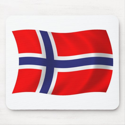 Tapis de souris Drapeau de Norvège (Devant)