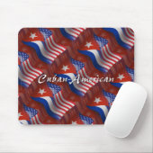 Tapis De Souris Drapeau de ondulation Cubain-Américain (Avec souris)