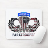 Tapis De Souris Drapeau de parachutiste américain conçu sur mesure (Avec souris)