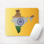 Tapis De Souris drapeau de pays de l'Inde (Avec souris)