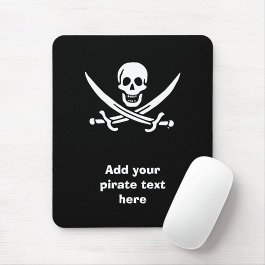 Tapis De Souris Drapeau de pirate Jolly Roger (Avec souris)