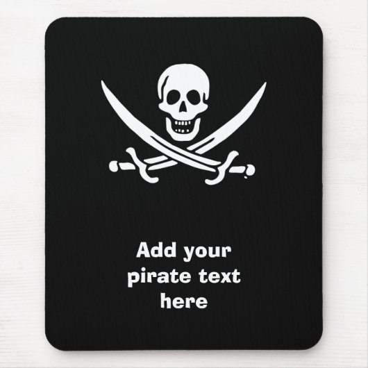 Tapis De Souris Drapeau de pirate Jolly Roger (Devant)