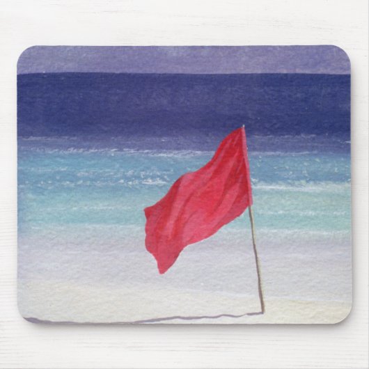 Tapis De Souris Drapeau de plage - tempête avertissant 1985 (Devant)