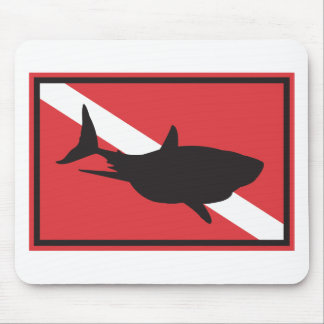 Tapis De Souris Drapeau de plongée de requin