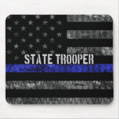 Tapis De Souris Drapeau de police de l'État en détresse (Devant)