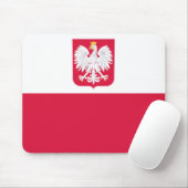 Tapis De Souris Drapeau de Pologne (Avec souris)
