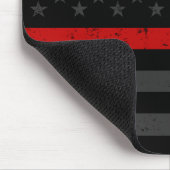 Tapis De Souris Drapeau de pompier affligé par obscurité (Coin)