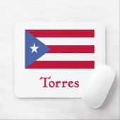 Tapis De Souris Drapeau de Portoricain de Torres (Avec souris)