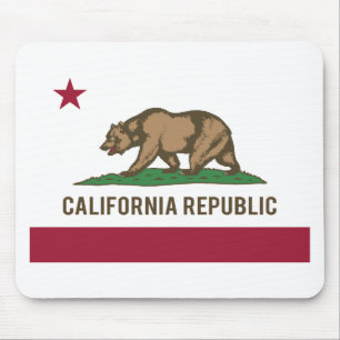 Tapis De Souris Drapeau de République de la Californie - couleur