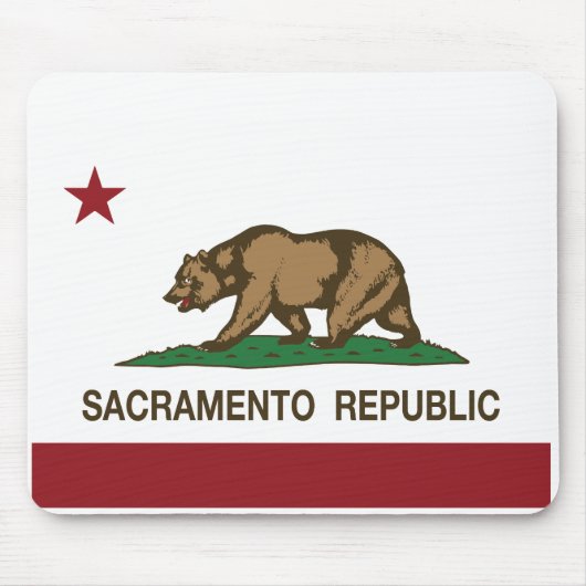 Tapis De Souris Drapeau de République de Sacramento (Devant)