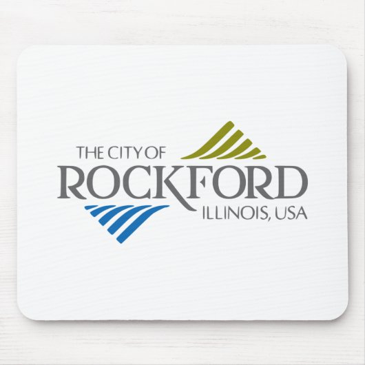 Tapis De Souris Drapeau de Rockford (Illinois) (Devant)