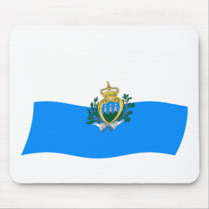 Tapis de souris Drapeau de Saint-Marin