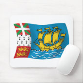 Tapis de souris Drapeau de Saint-Pierre-et-Miquelo (Avec souris)