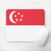 Tapis De Souris Drapeau de Singapour (Avec souris)
