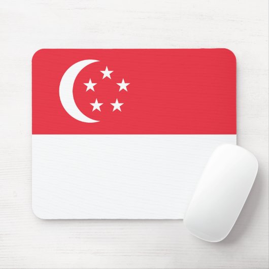 Tapis De Souris Drapeau de Singapour (Avec souris)