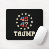 Tapis De Souris Drapeau de Trump 2024 pour les femmes (sur le dos) (Avec souris)
