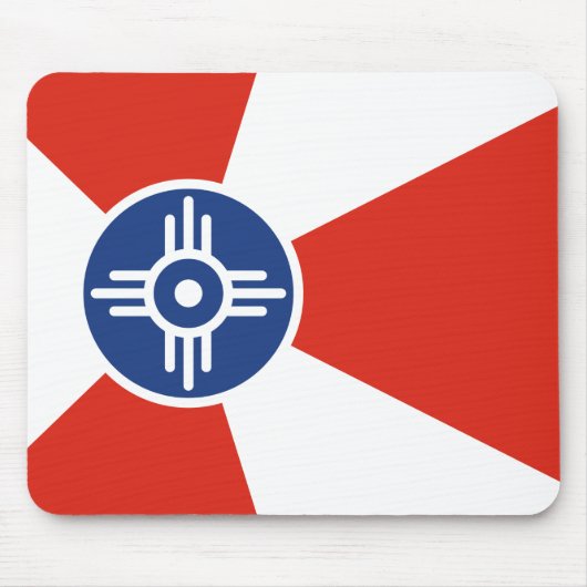 Tapis De Souris Drapeau de Wichita (Kansas, USA) (Devant)