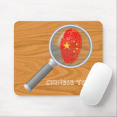 Tapis De Souris Drapeau d'empreinte digitale de contact de Chinois (Avec souris)