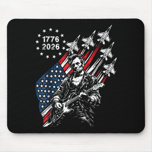 Tapis De Souris Drapeau des avions de combat 250 ans Abe Lincoln j (Devant)