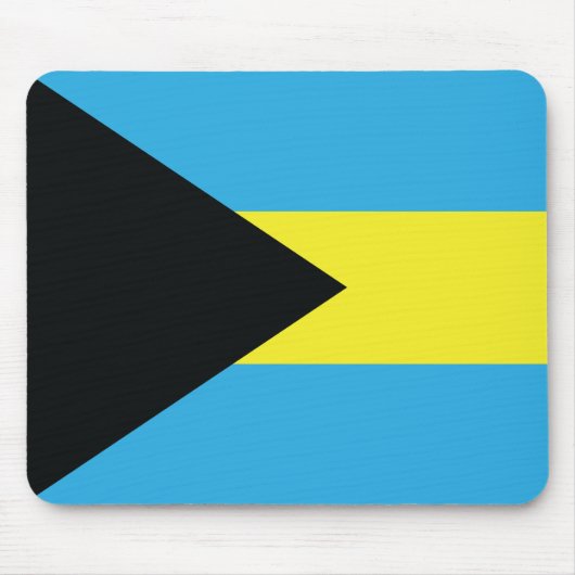 Tapis De Souris Drapeau des Bahamas en bleu, noir et jaune (Devant)