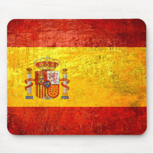 Tapis De Souris Drapeau des drapeaux de pays grunges de l'Espagne