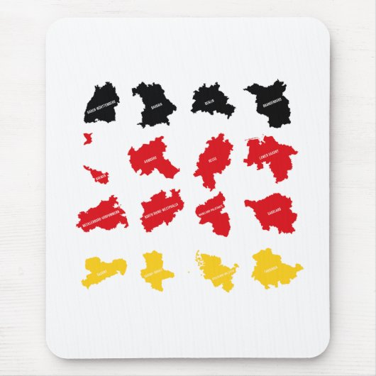 Tapis De Souris Drapeau des États allemands (Devant)