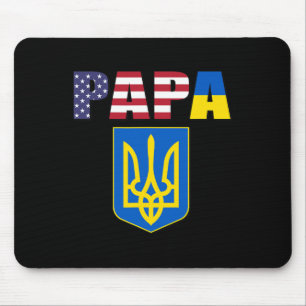 Tapis De Souris Drapeau des États-Unis et drapeau de l'Ukraine 