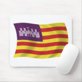 Tapis de souris Drapeau des îles Baléares (Avec souris)