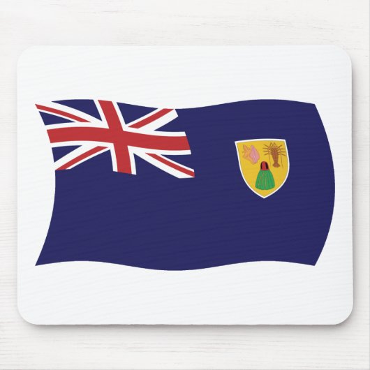 Tapis De Souris Drapeau Des Îles Turques Et Caïques Mousepad (Devant)