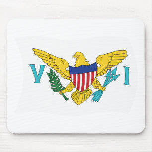 Tapis de souris Drapeau des Îles Vierges américain