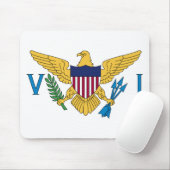 Tapis De Souris Drapeau des îles Vierges américaines patriotiques (Avec souris)
