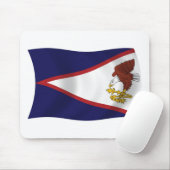 Tapis de souris Drapeau des Samoa américaines (Avec souris)