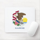 Tapis De Souris Drapeau d'État de l'Illinois (Avec souris)