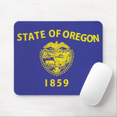 Tapis De Souris Drapeau d'État de l'Oregon, États-Unis (Avec souris)