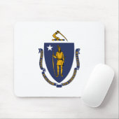 Tapis De Souris Drapeau d'État du Massachusetts (Avec souris)