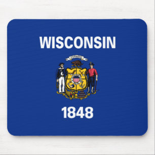 Tapis De Souris Drapeau d'État du Wisconsin