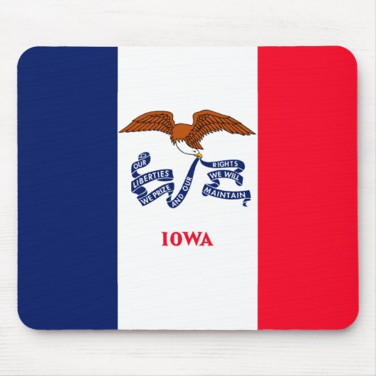 Tapis De Souris Drapeau d'État Iowa (Devant)