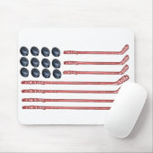 Tapis De Souris drapeau d'hockey (Avec souris)