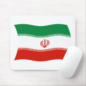Tapis de souris Drapeau d'Iran (Avec souris)