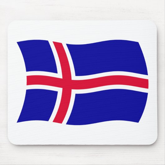Tapis de souris Drapeau d'Islande (Devant)