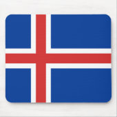 Tapis De Souris Drapeau d'Islande Mousepad (Devant)