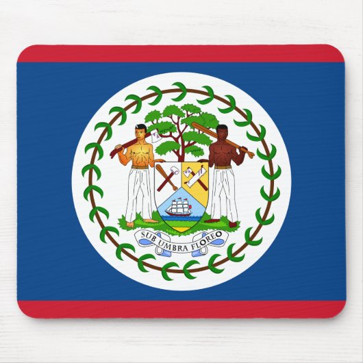 Tapis De Souris Drapeau du Belize (Devant)